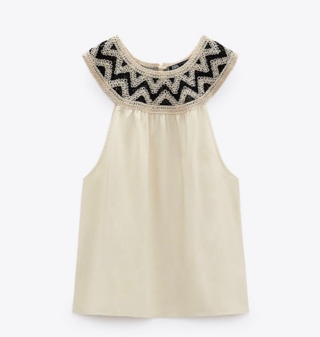 Zara 
Crochet collar halter top