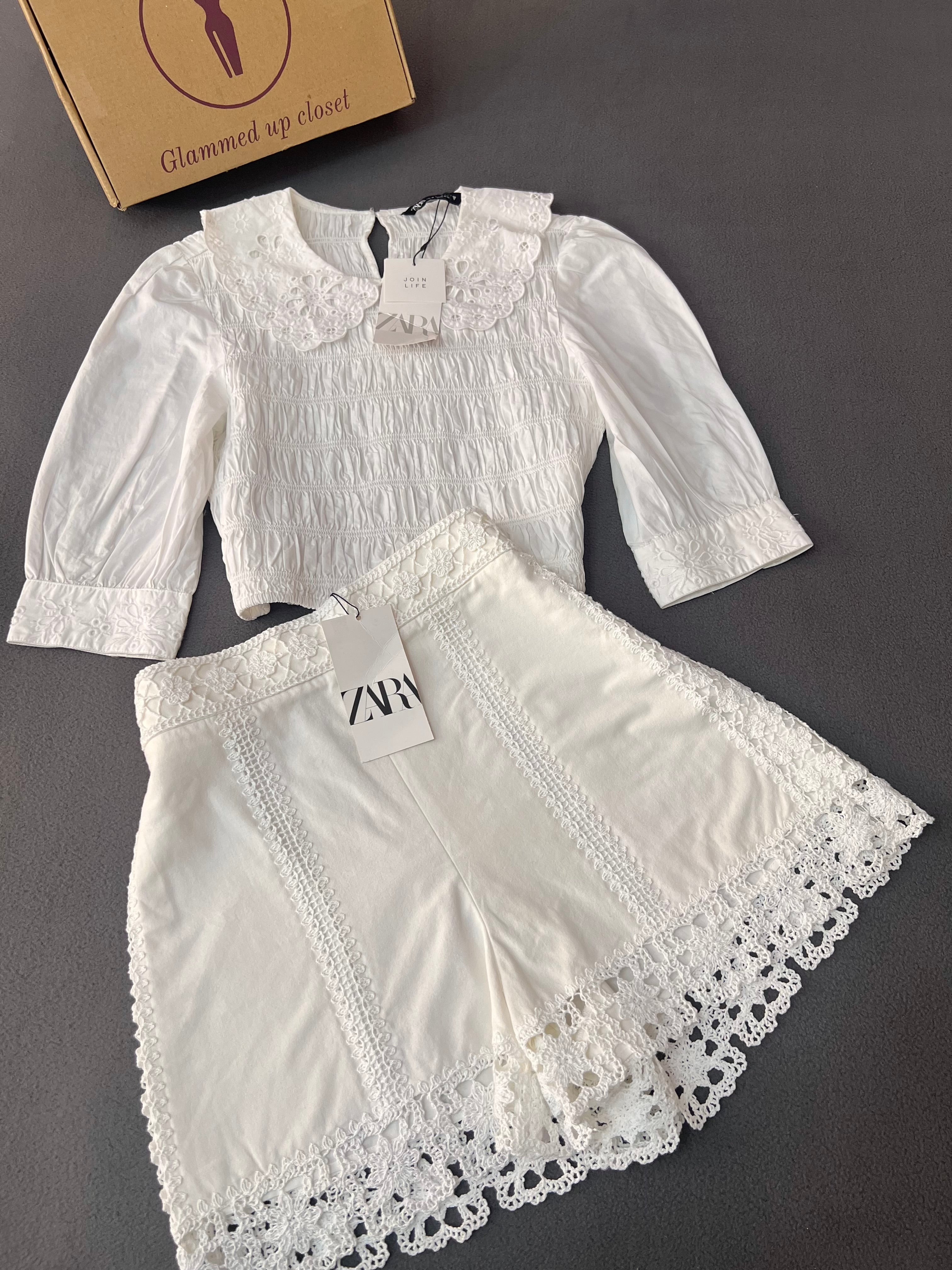 Zara
Smocked cropped top