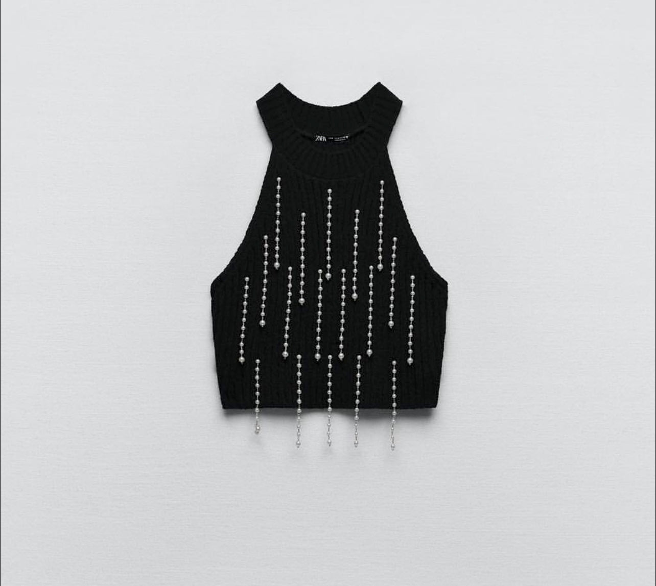 Zara
Embellished cropped halter top