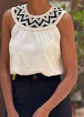 Zara 
Crochet collar halter top