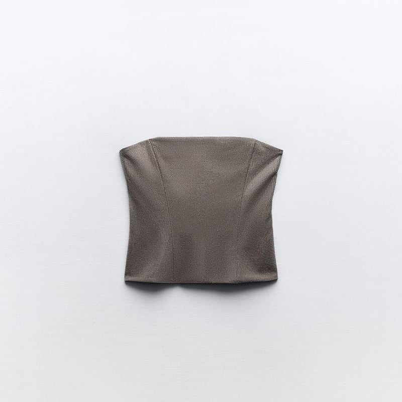 Zara
Sparkly bustier top