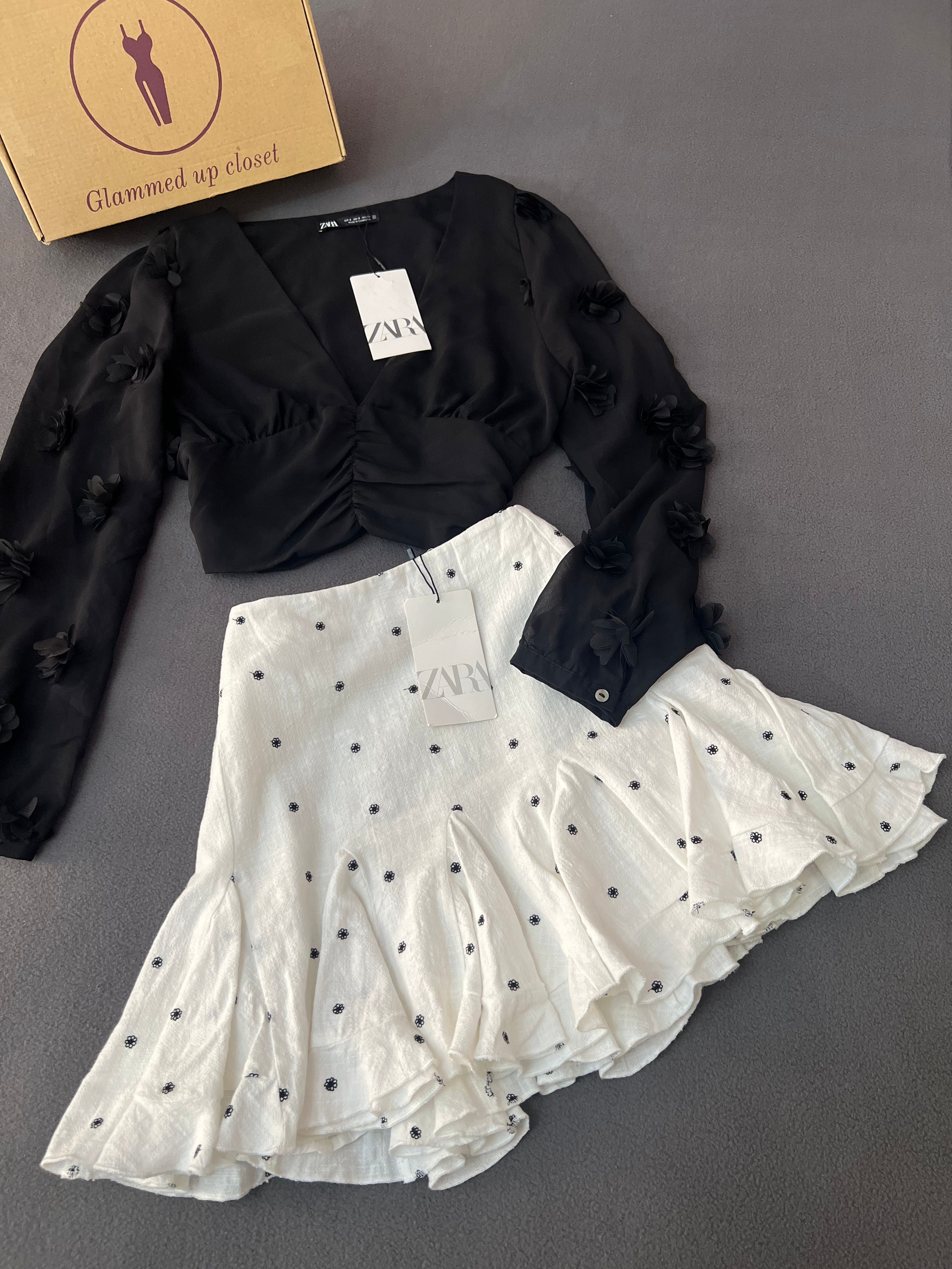 Zara
Ruffled linen skirt