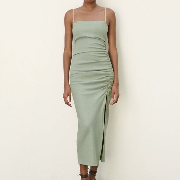 Zara
Draped linen midi dress