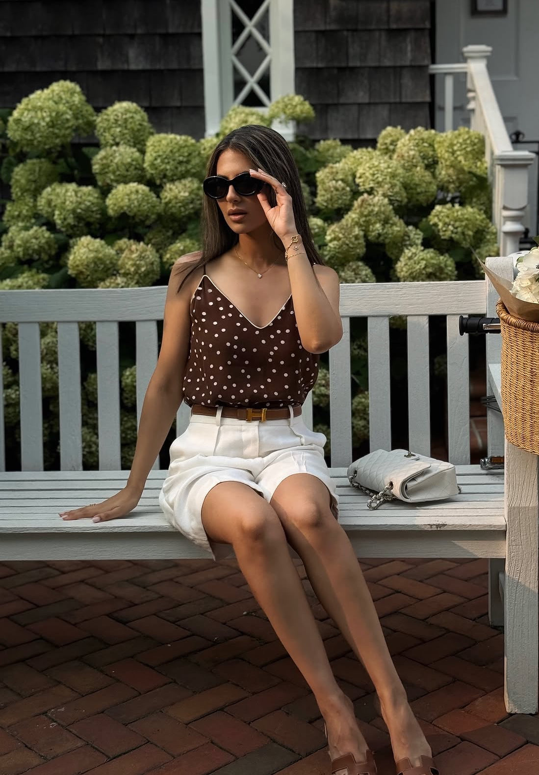 Zara
Polka dot strappy top