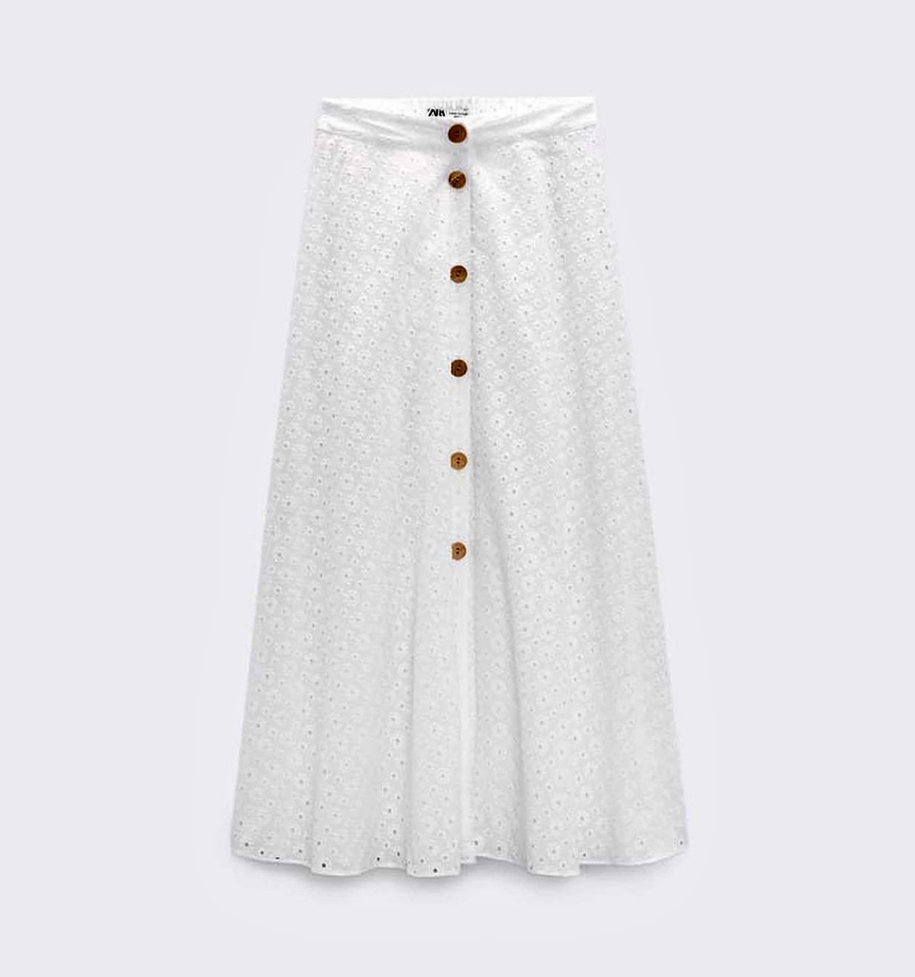 Zara
Embroidered midi skirt
