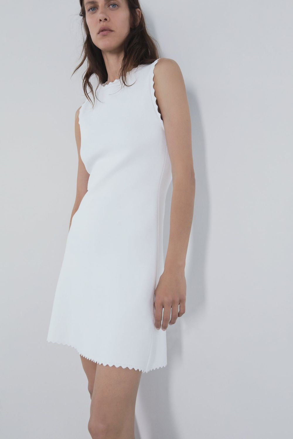Zara Scalloped Knit Dress