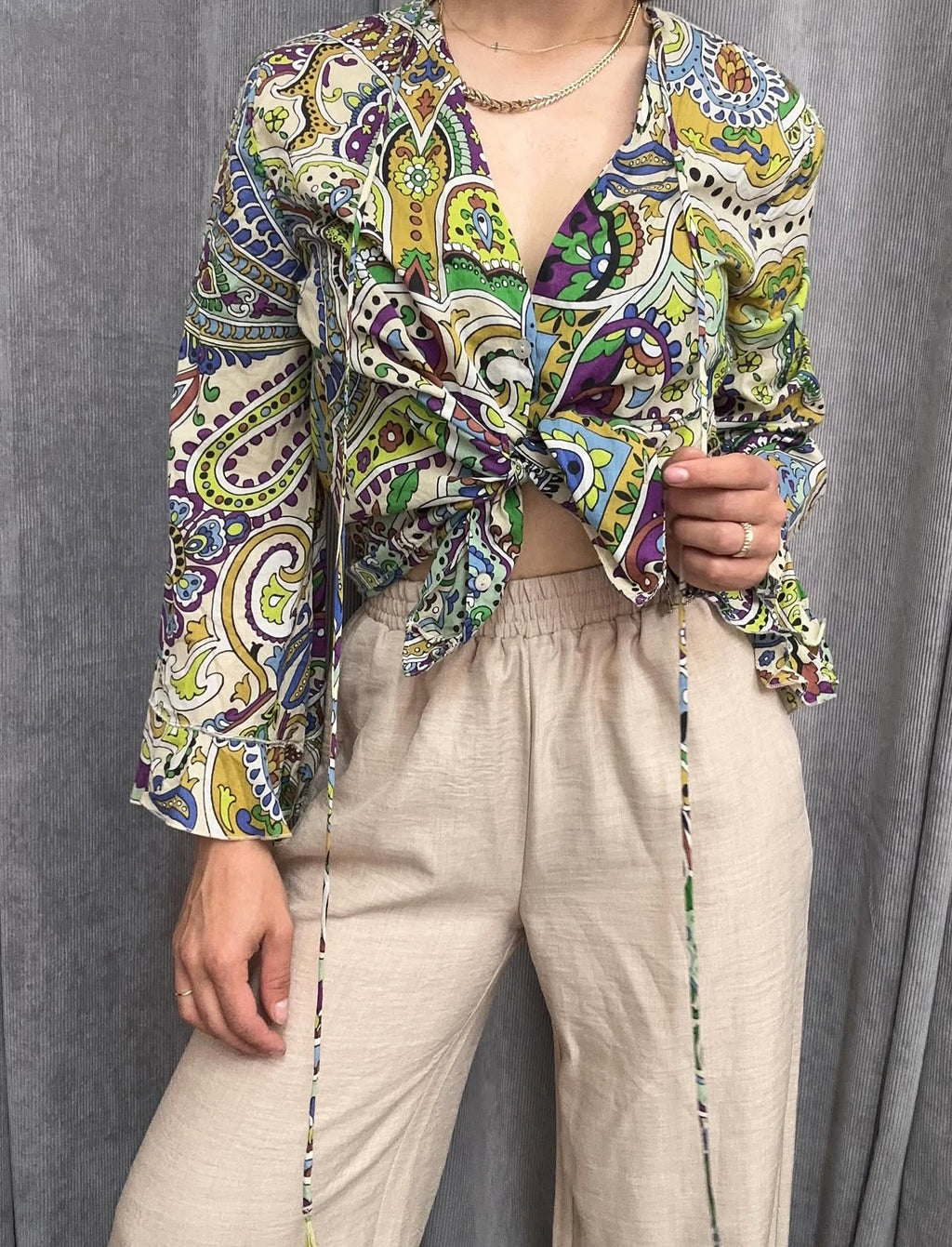 Zara
Multi-color boho blouse