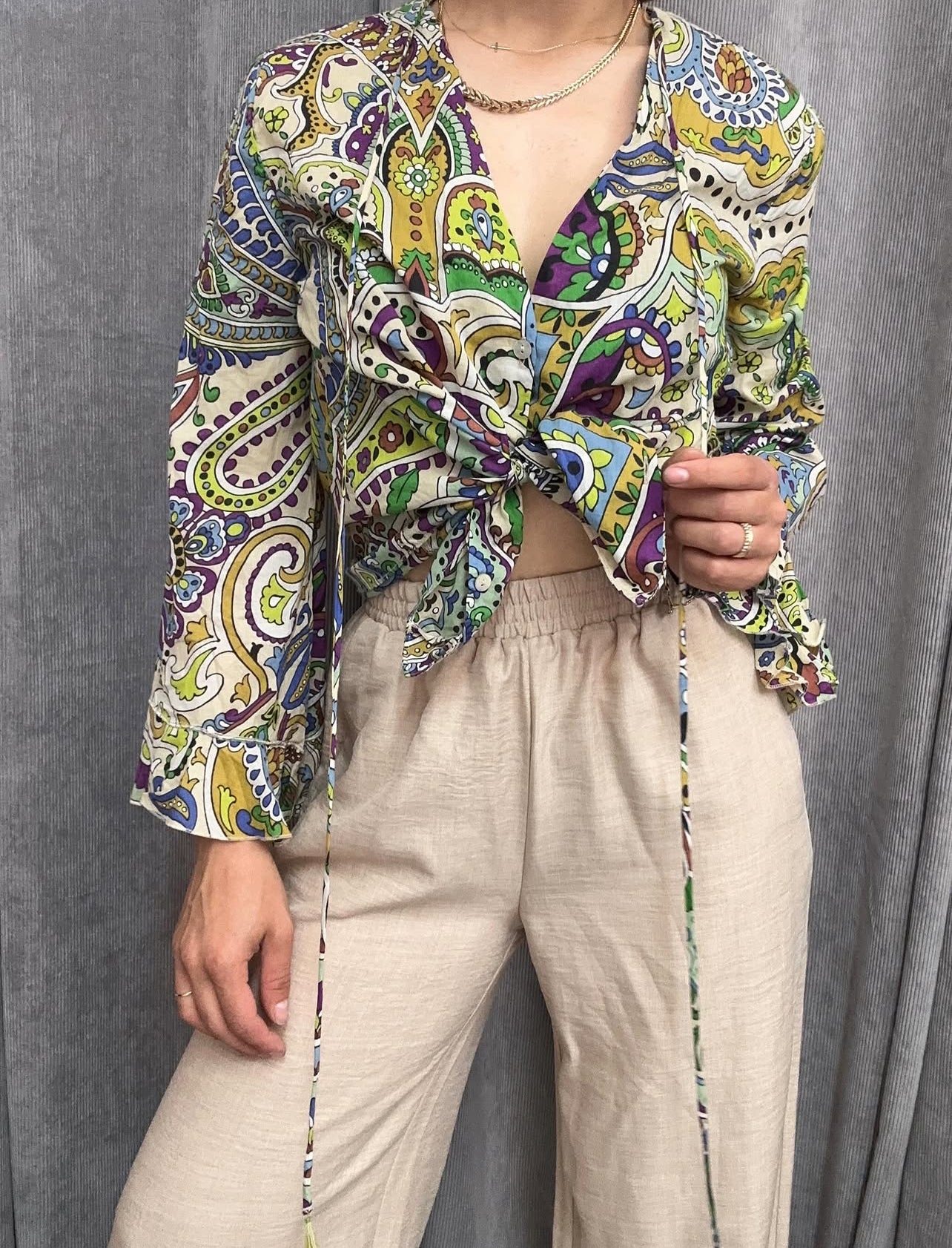 Zara
Multi-color boho blouse