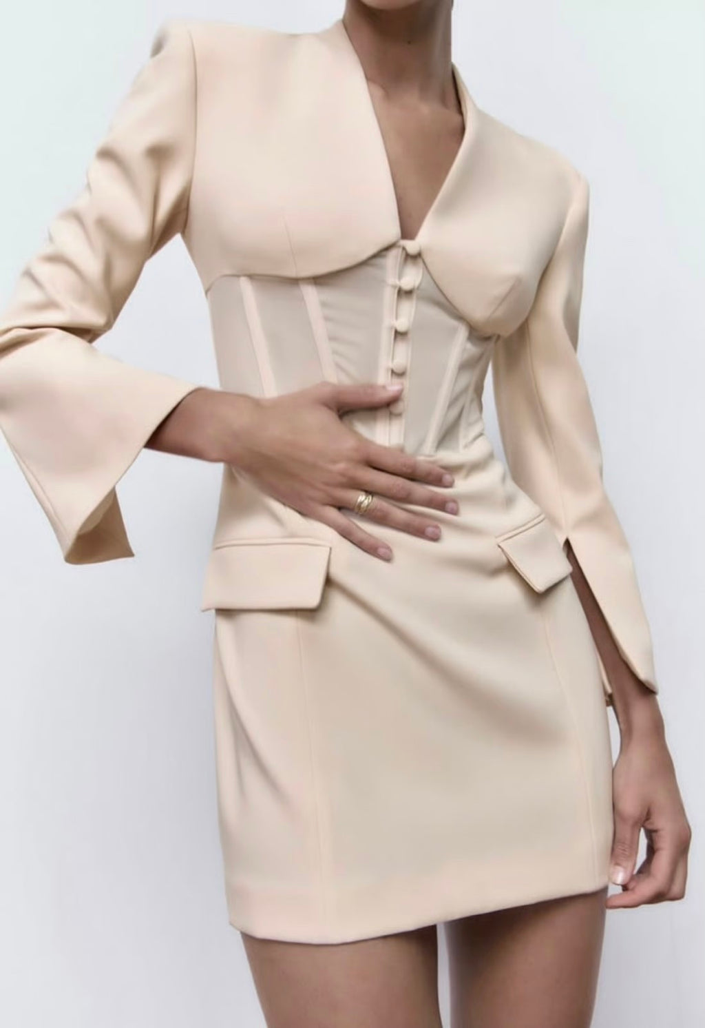 Zara
Corset-inspired blazer dress