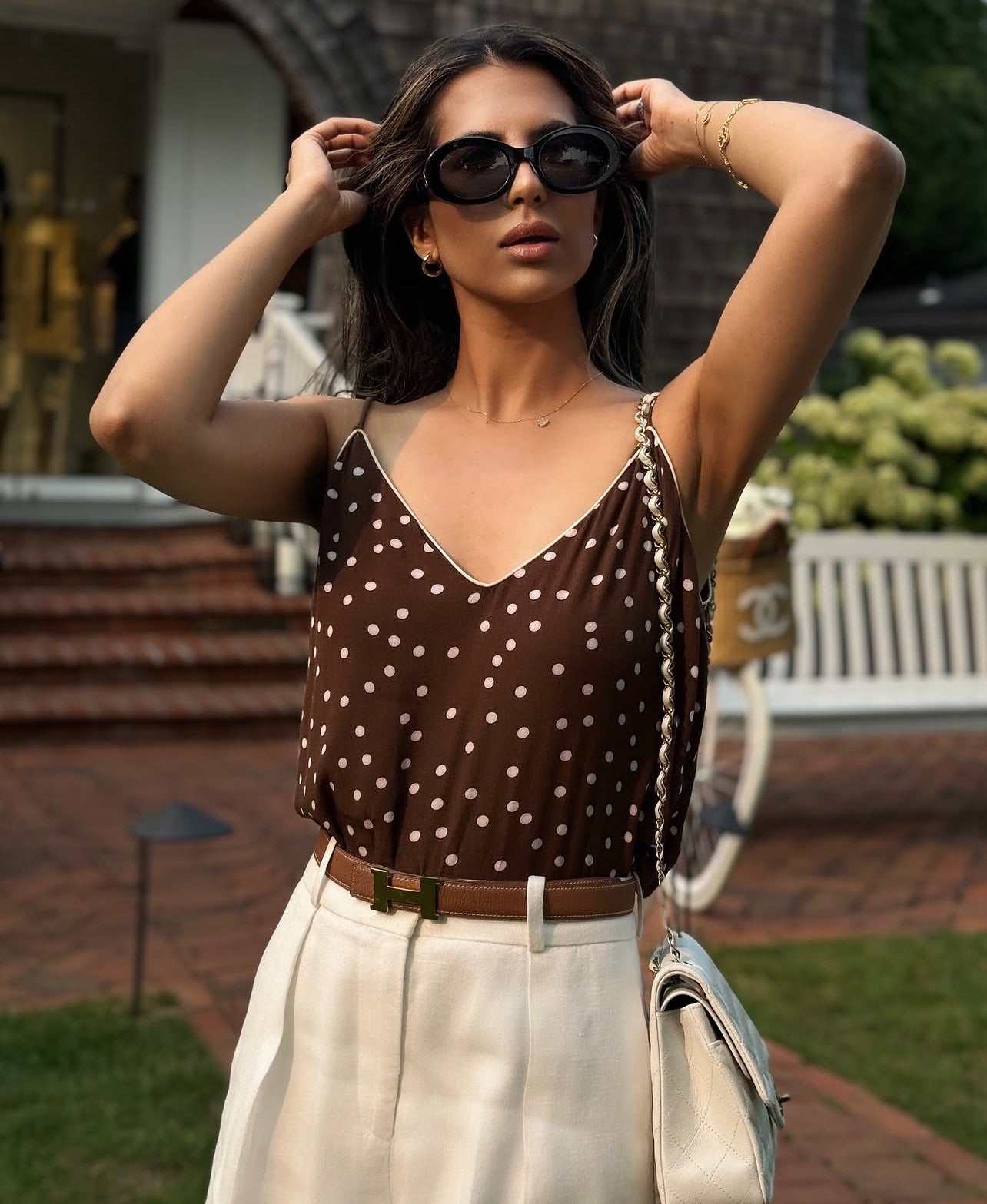 Zara
Polka dot strappy top