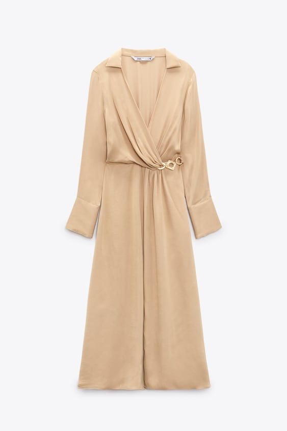 Zara Satin wrap dress