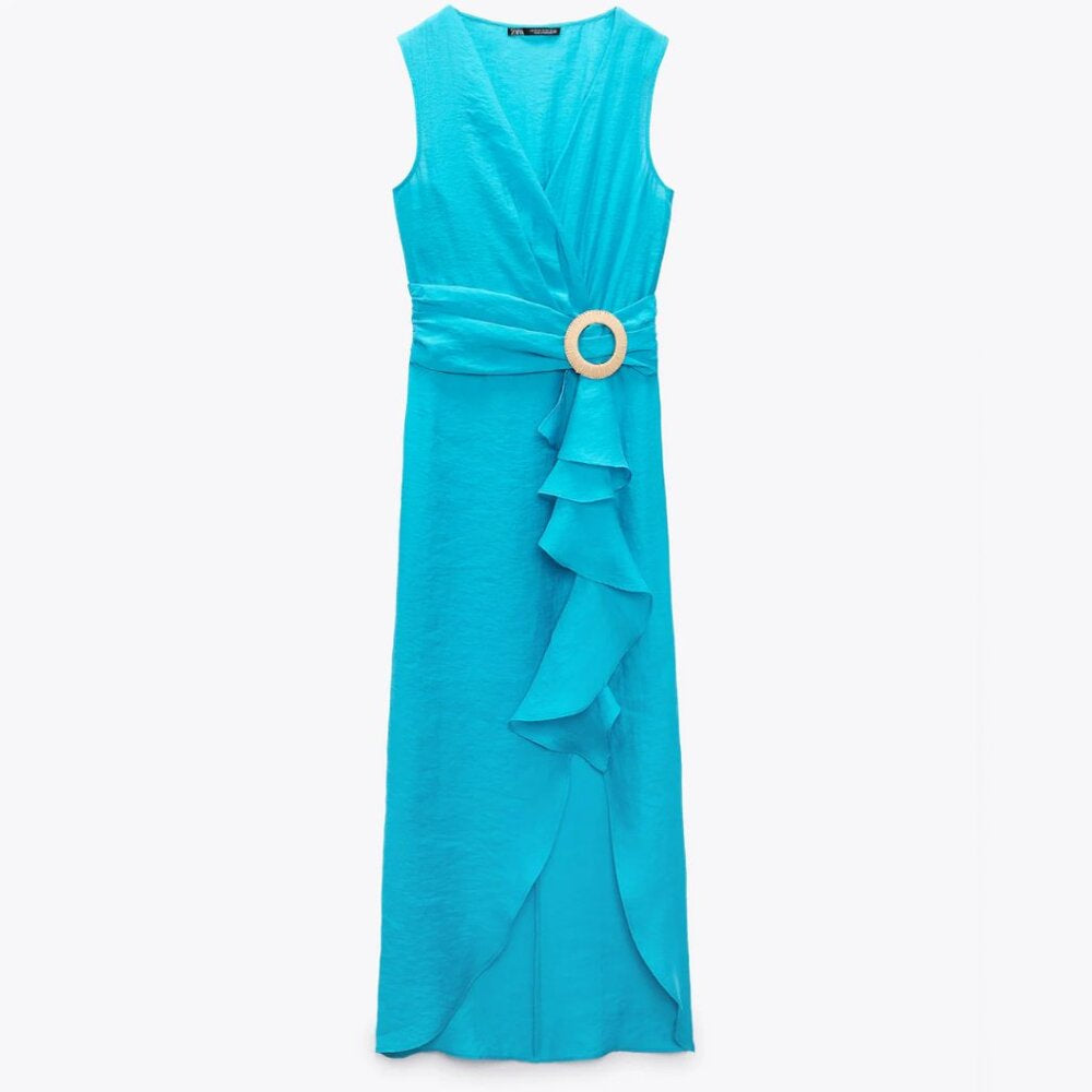 Zara
Ruffled Belted Midi Dress
