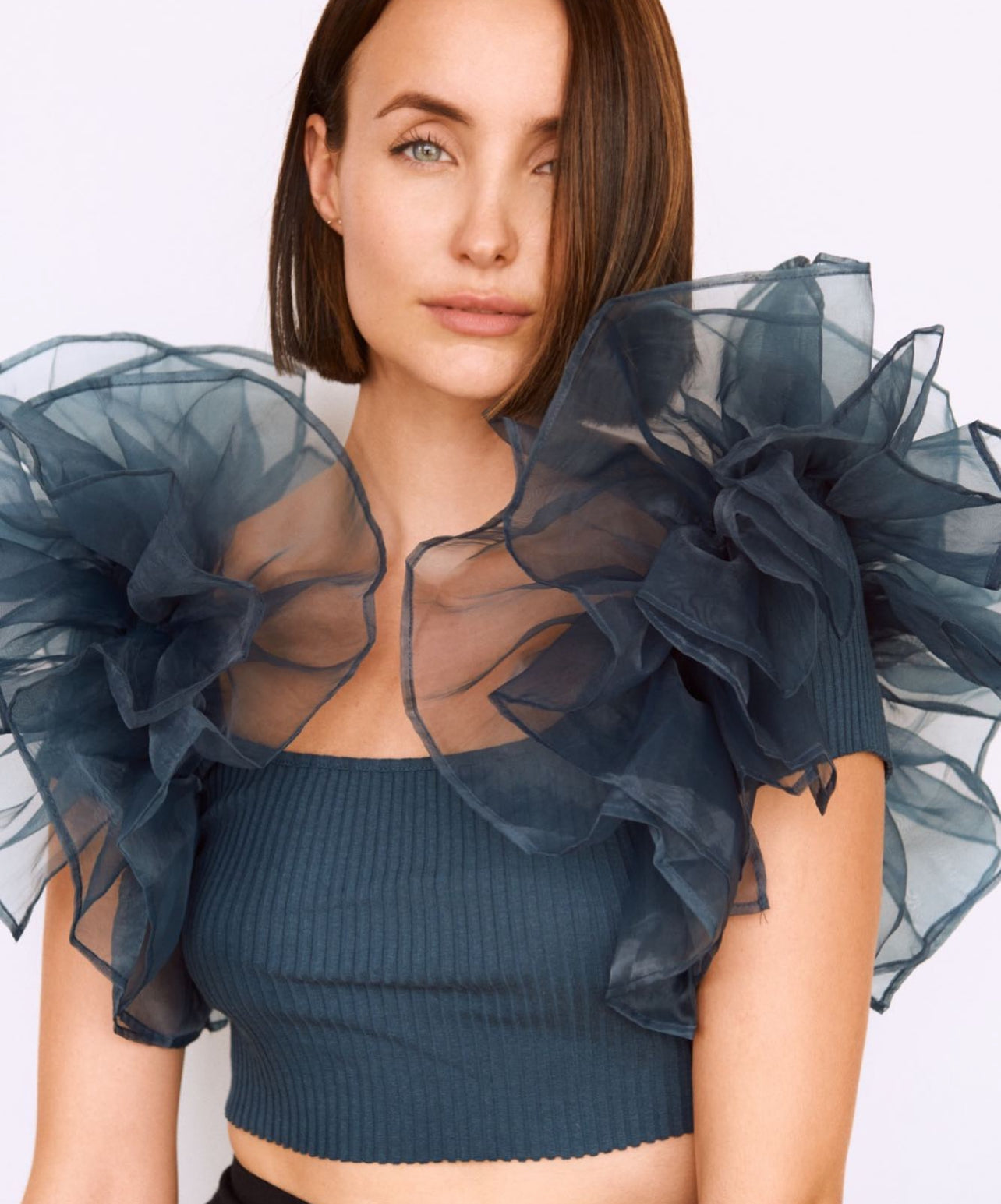Zara
Organza cropped top