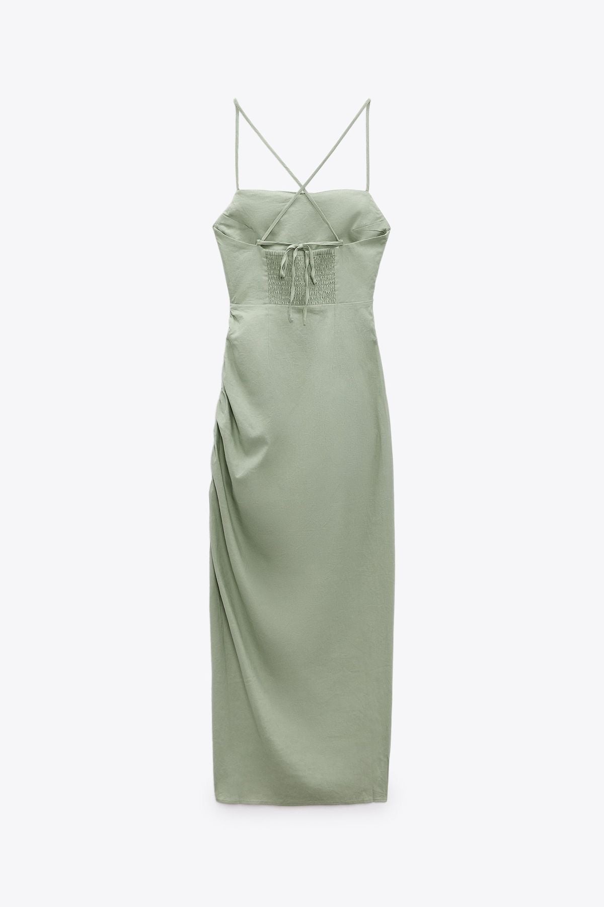 Zara
Draped linen midi dress