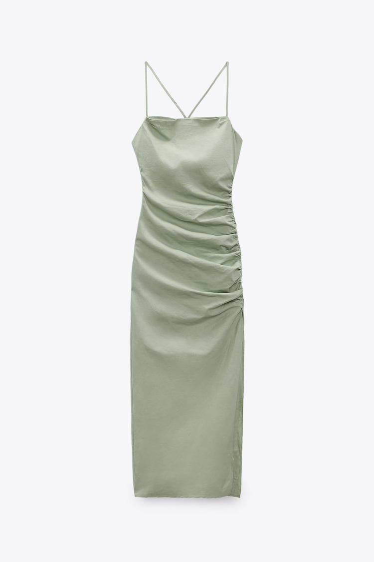Zara
Draped linen midi dress