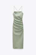 Zara
Draped linen midi dress