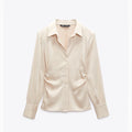 Zara
Ruched satin blouse