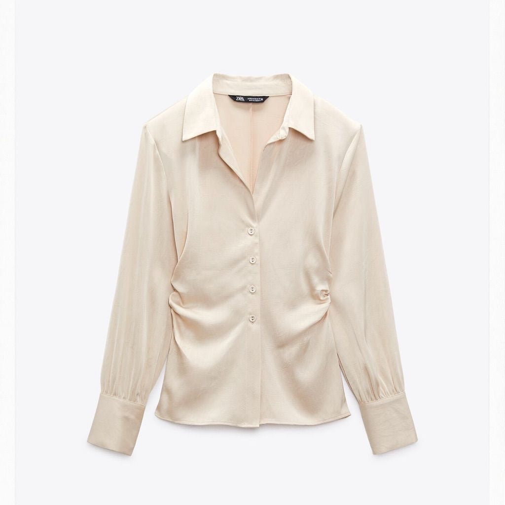 Zara
Ruched satin blouse