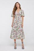Zara 
Floral Flounce sleeve Dress