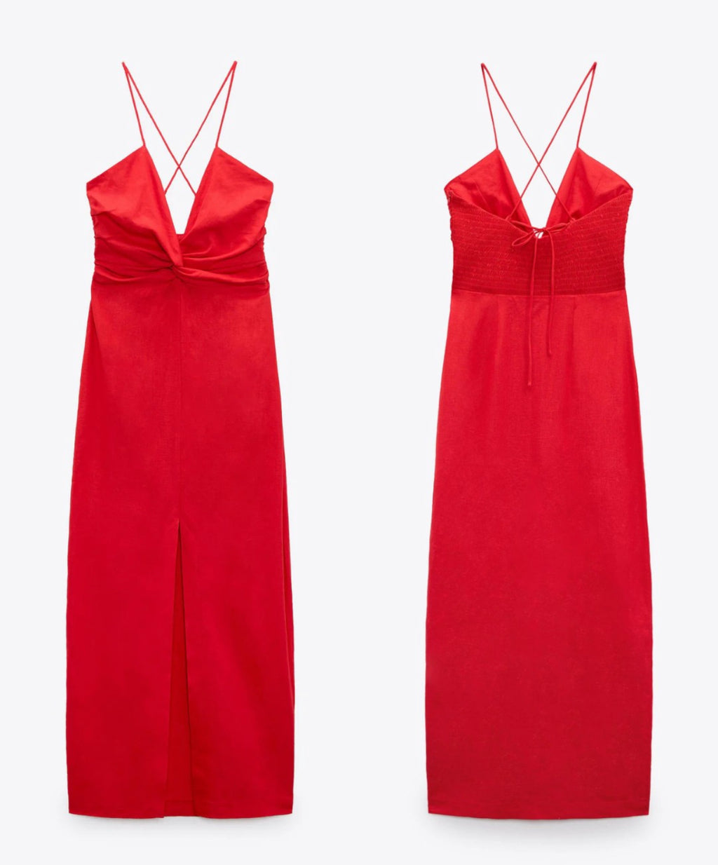 Zara
Knotted linen midi dress
