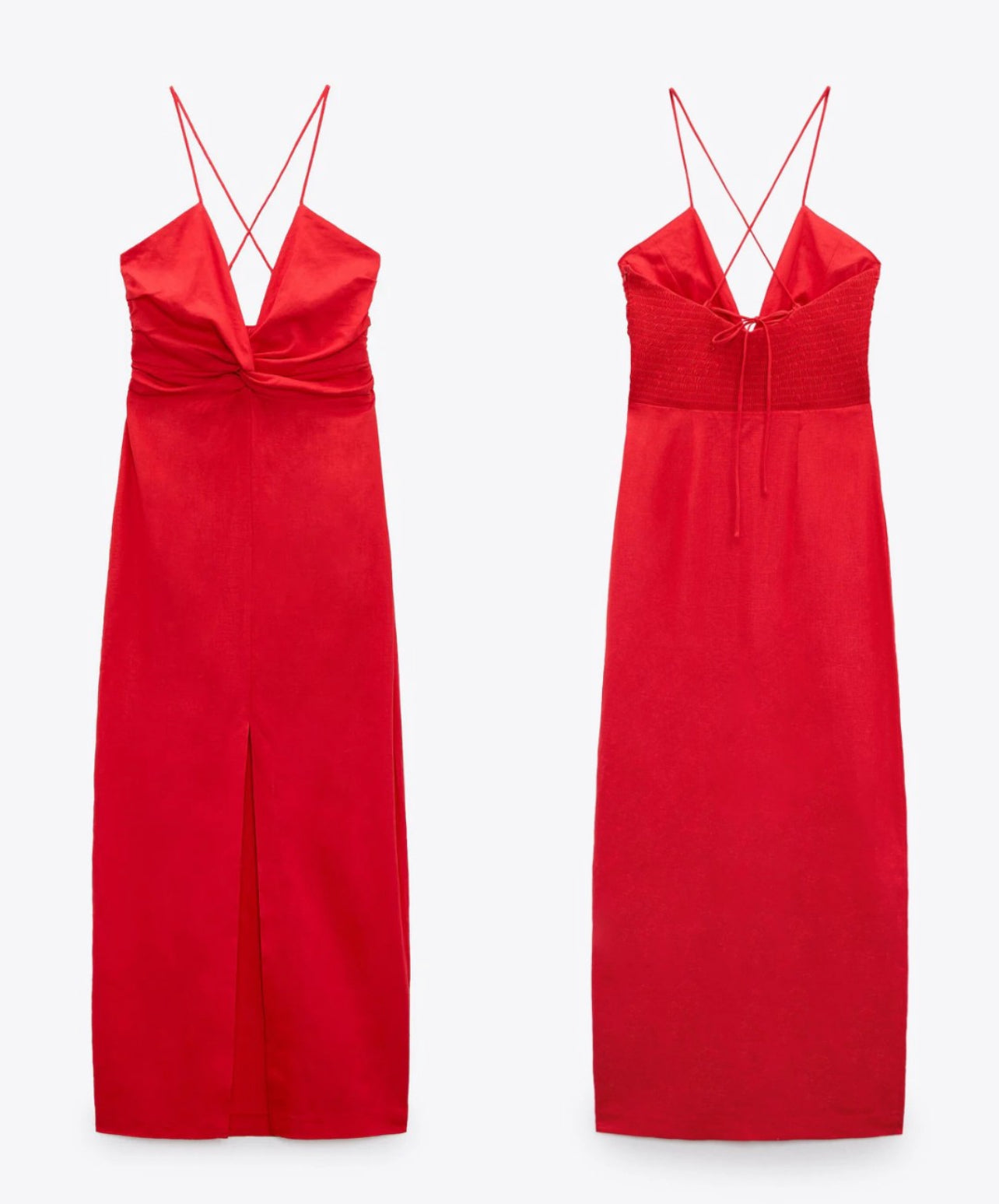 Zara
Knotted linen midi dress
