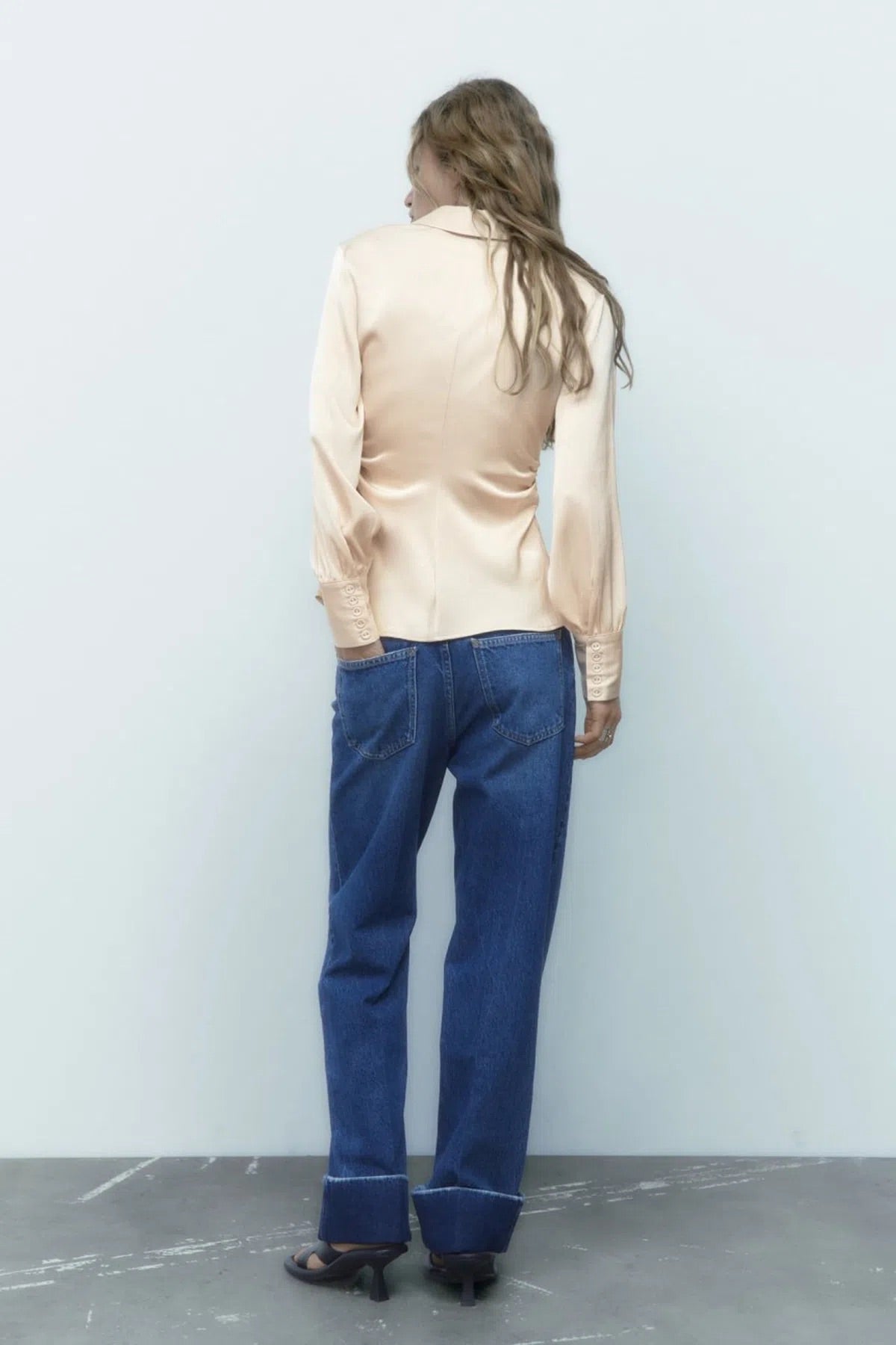 Zara
Ruched satin blouse
