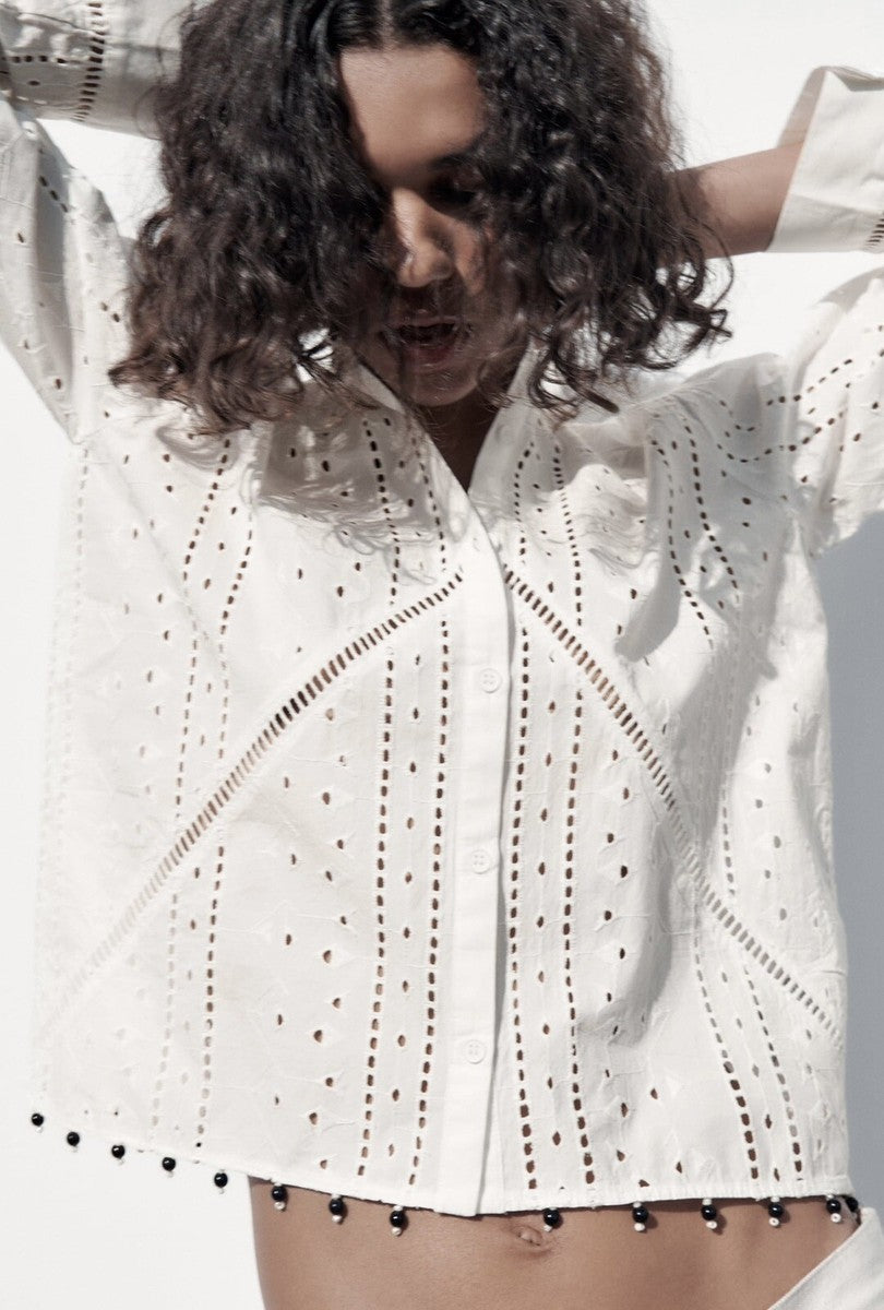 Zara
Cutwork beaded blouse