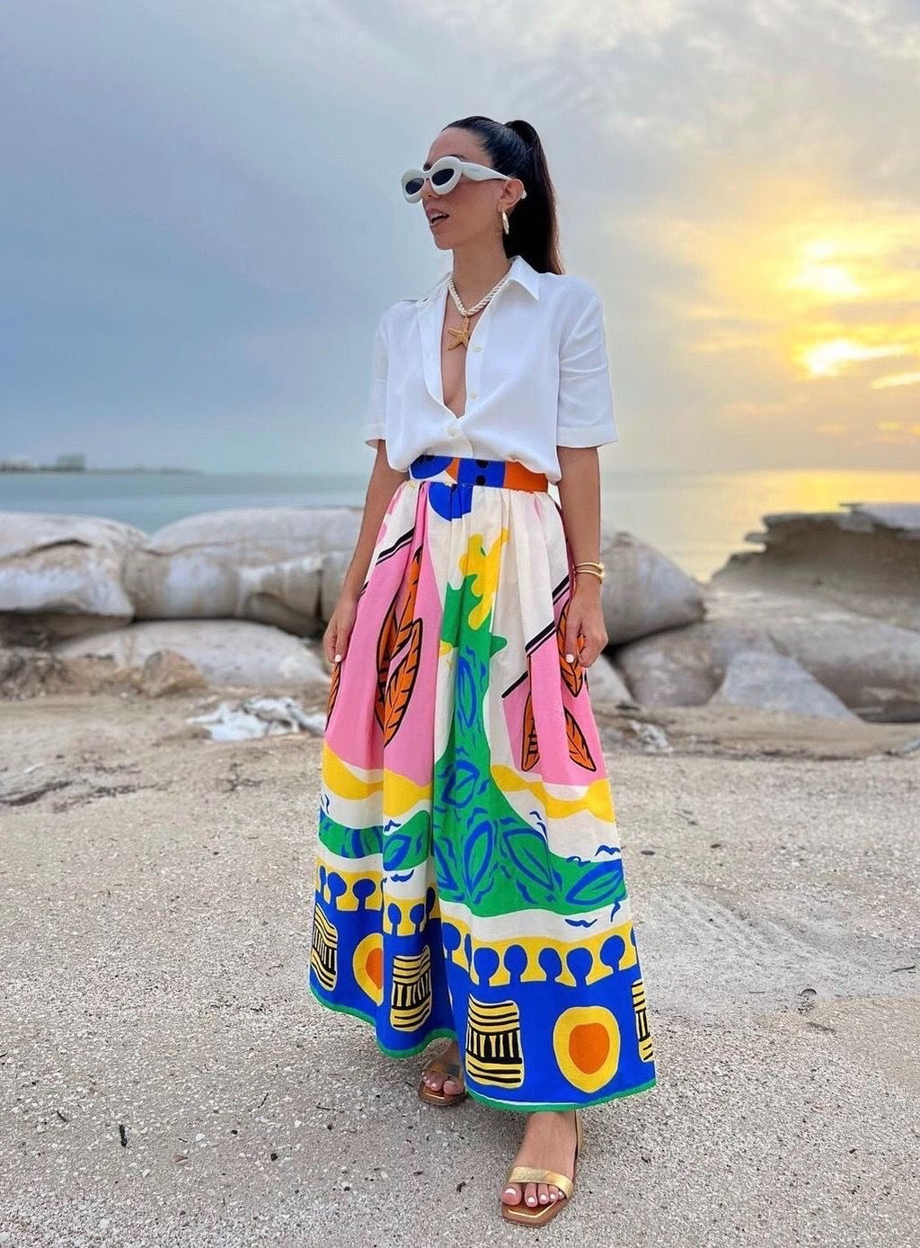 Zara
Abstract Print Skirt