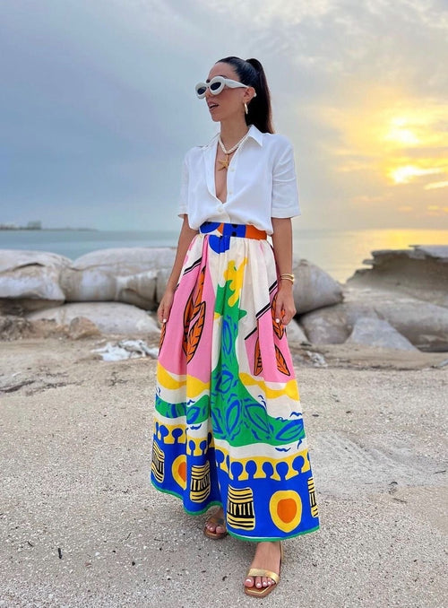 Zara
Abstract Print Skirt