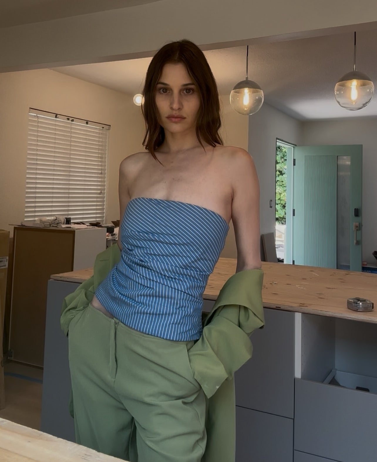 Zara
Striped bustier top