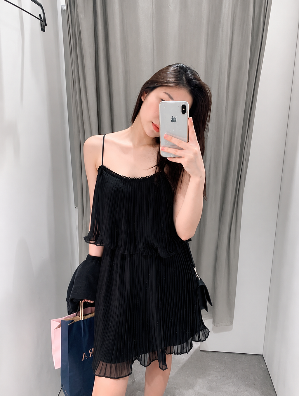 Zara 
Chiffon Pleated Dress