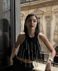 Zara
Embellished cropped halter top
