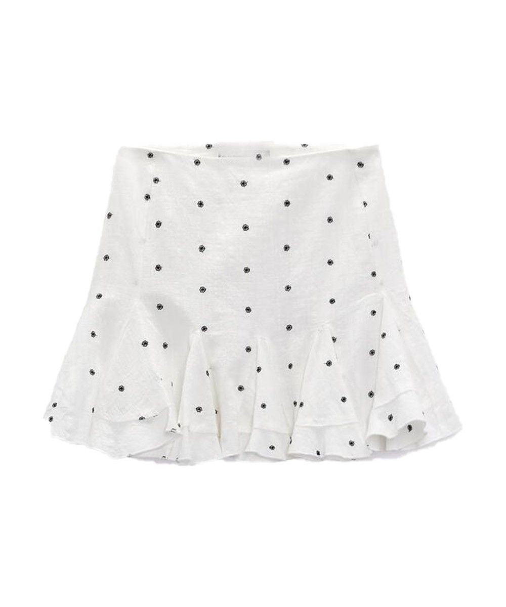 Zara
Ruffled linen skirt
