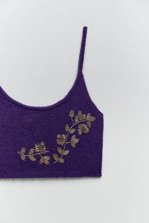 Zara
Beaded crop top