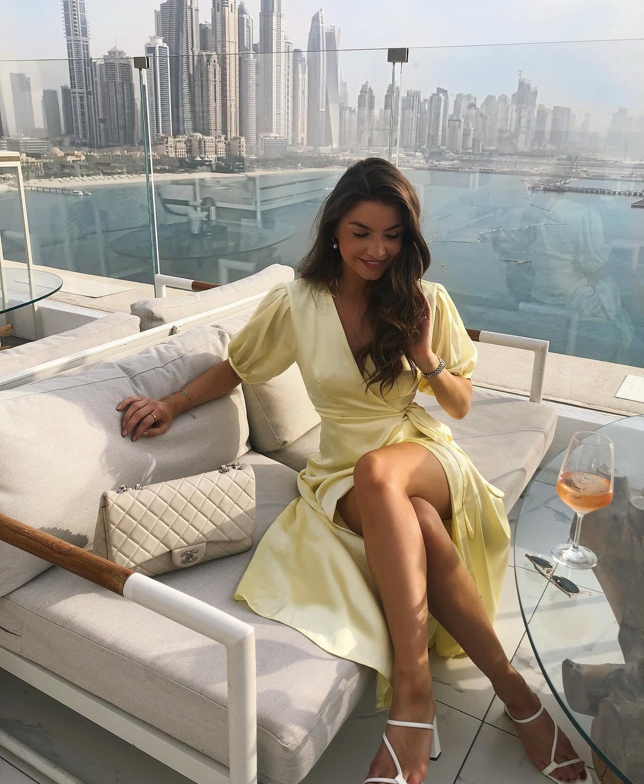 Zara Satin wrap dress