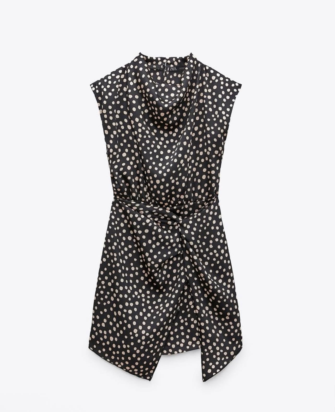 Zara
Polka dot satin dress