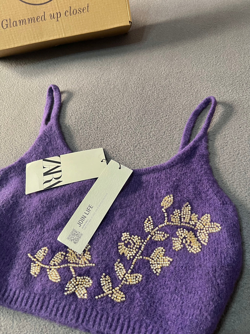 Zara
Beaded crop top