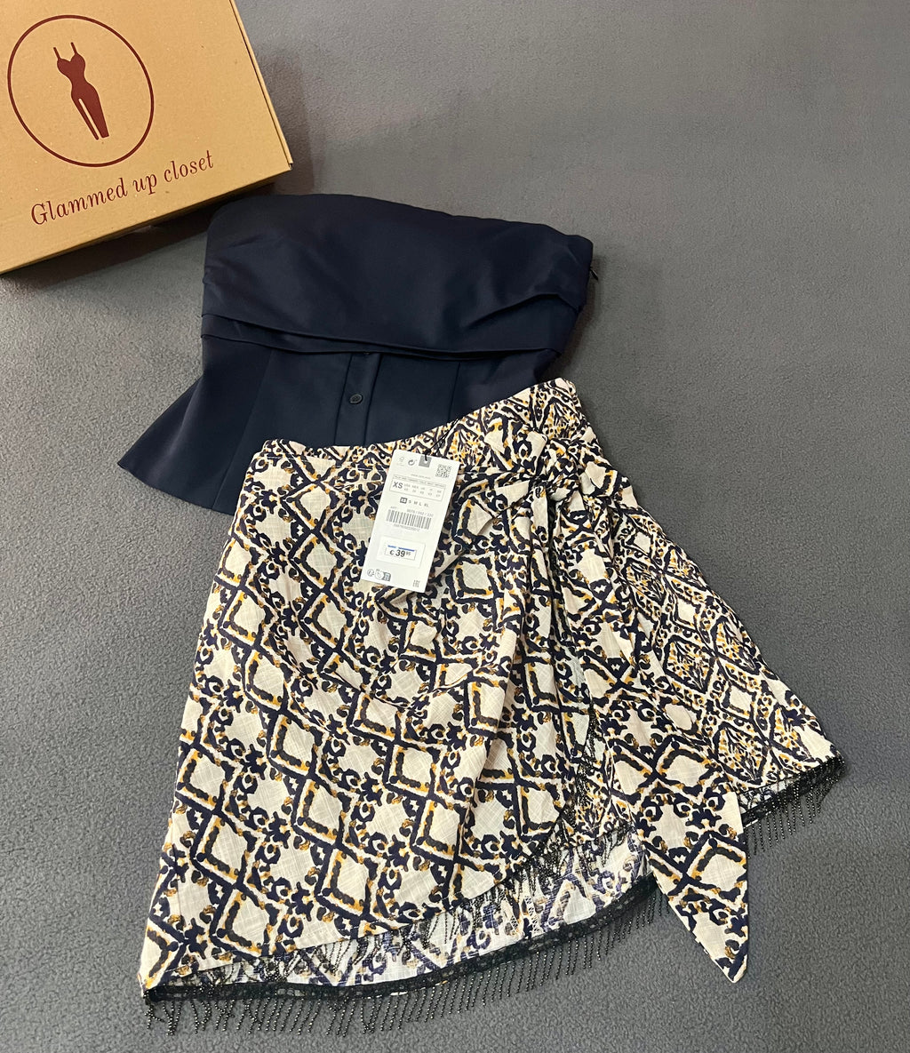 Zara
Wrap tassled skirt