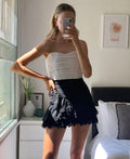 Zara
Embroidered mini skirt