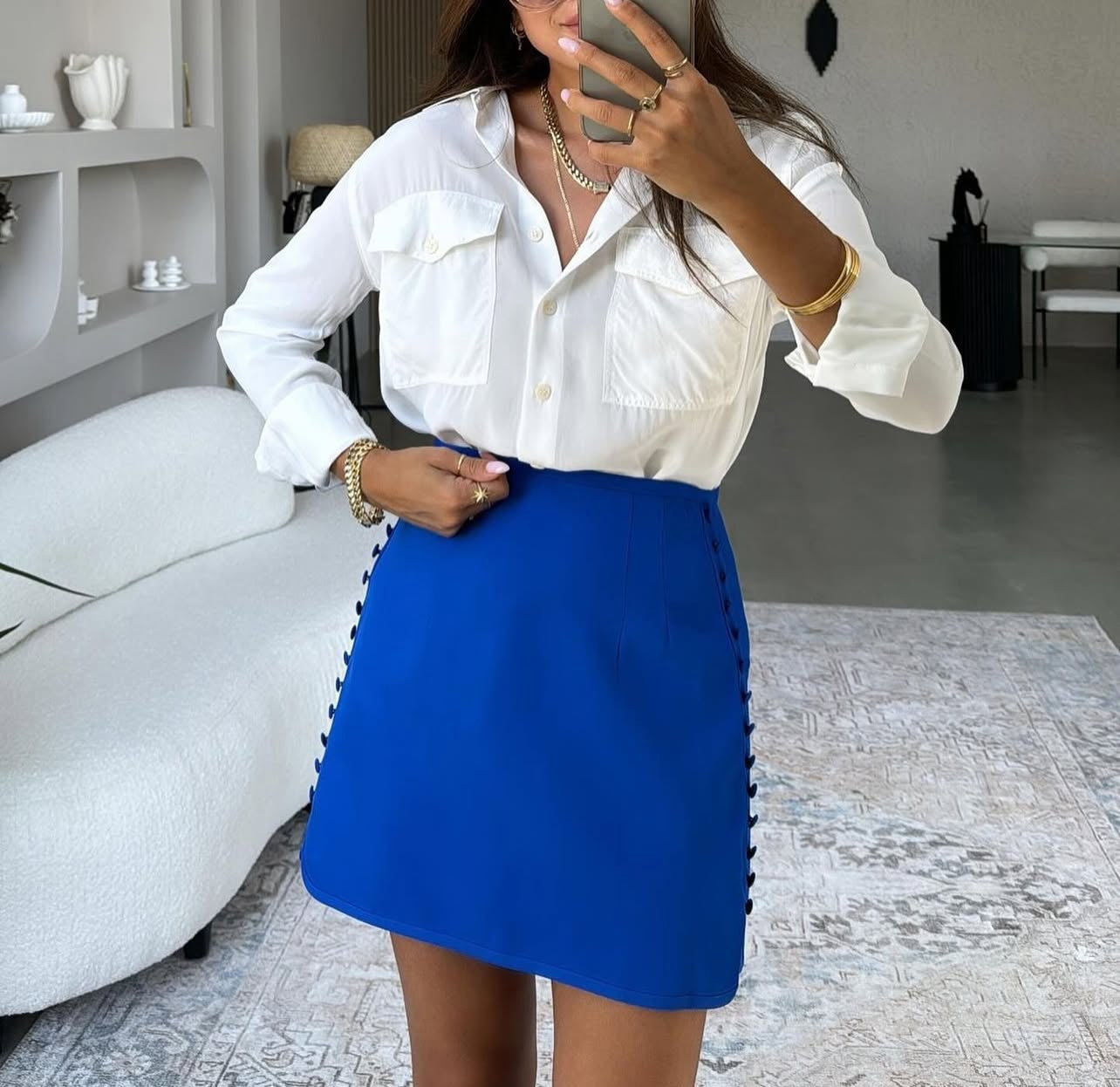 Zara tailored mini skirt