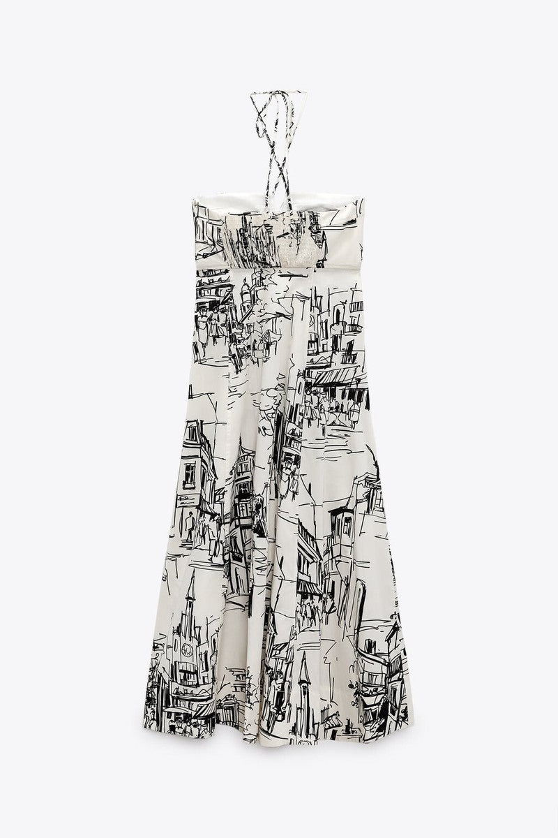 Zara
Halter neck Printed dress