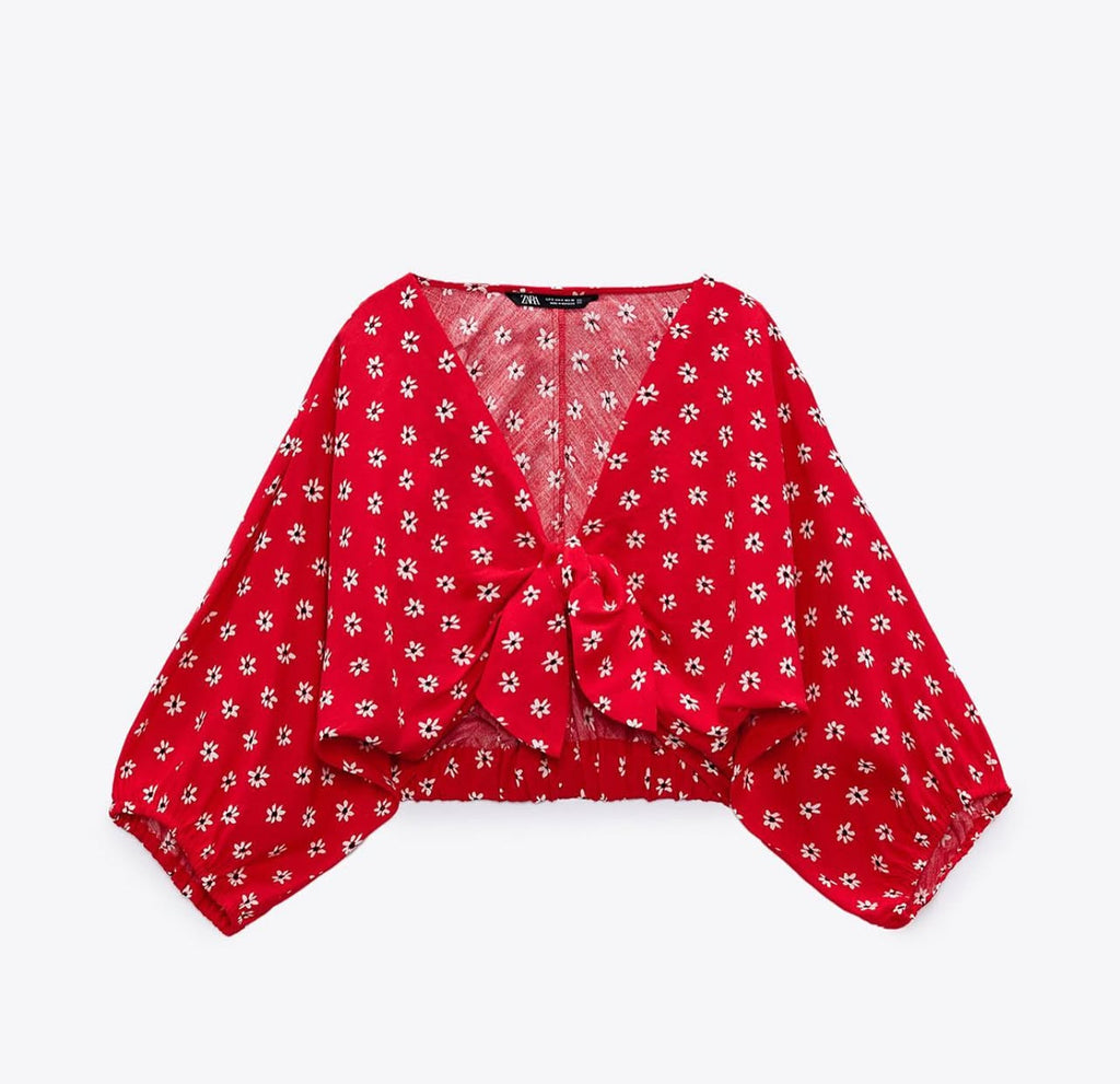 Zara
Knotted cropped blouse