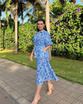 Zara Linen Blend Midi Dress