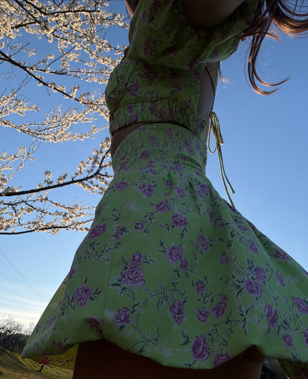 Zara 
Floral bubble skirt