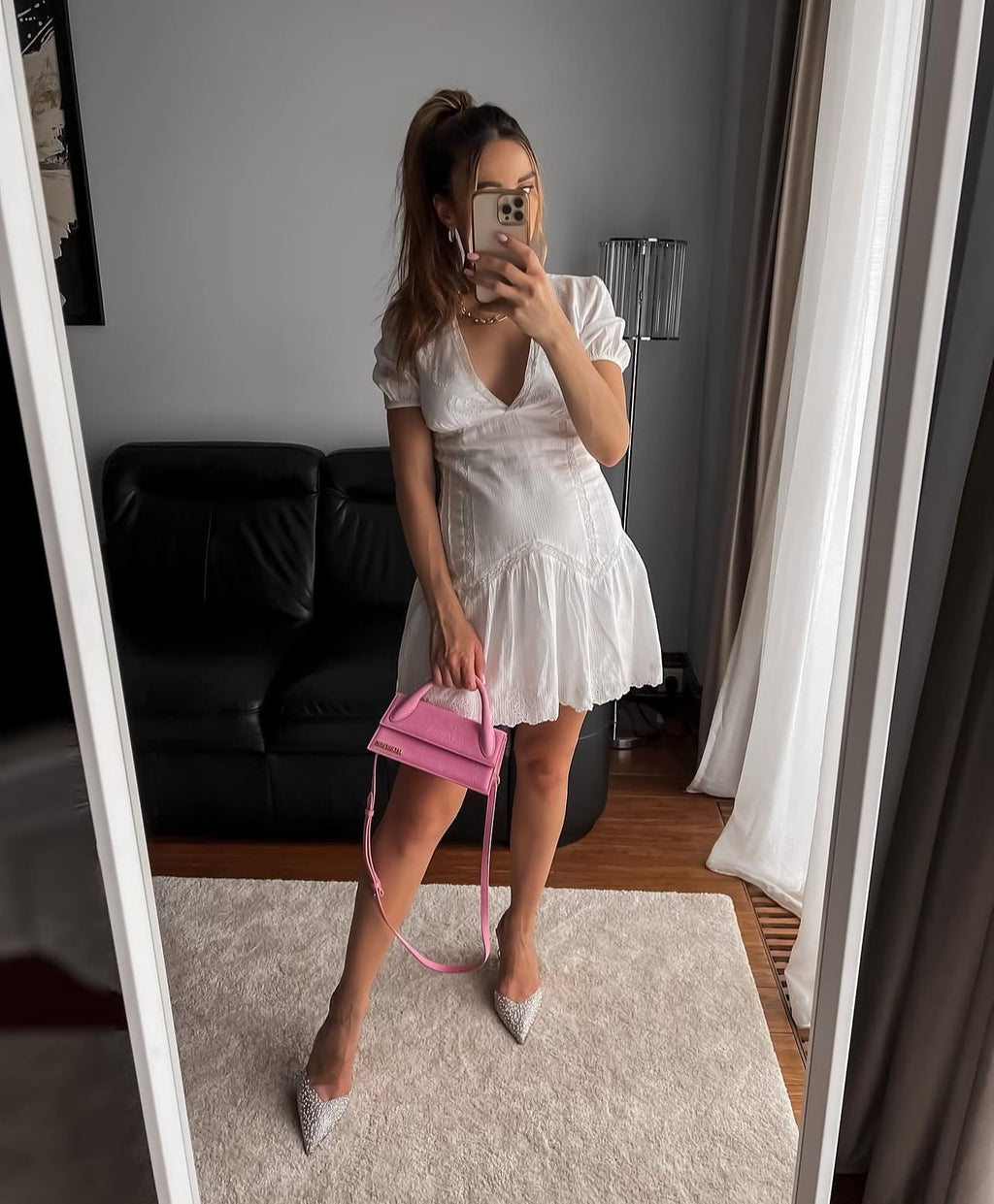 Zara 
Lace trim dress