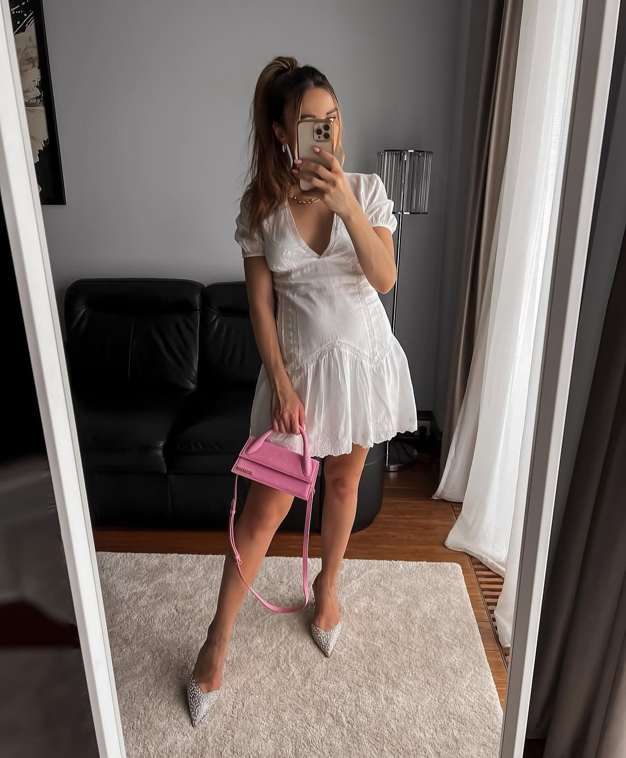 Zara 
Lace trim dress